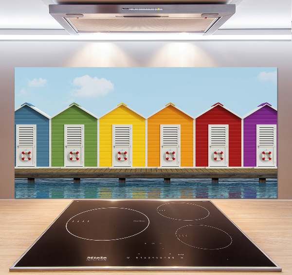Küchen wandpaneel Strandhütten