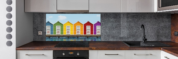 Küchen wandpaneel Strandhütten