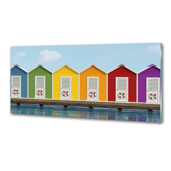 Küchen wandpaneel Strandhütten