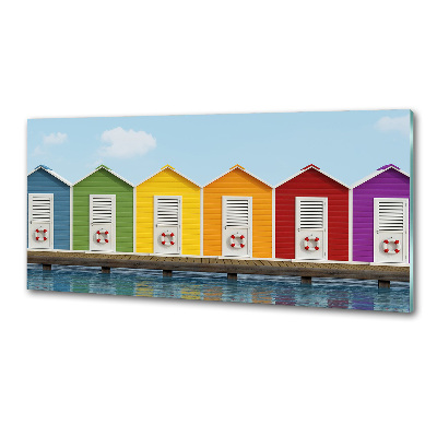 Küchen wandpaneel Strandhütten