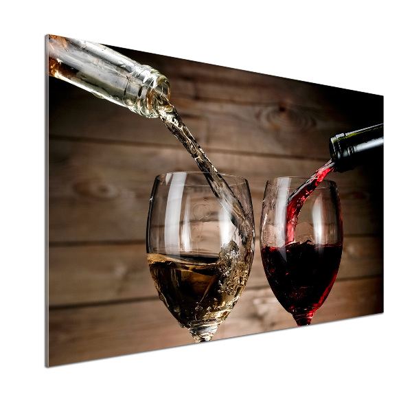 Küchen wandpaneel Zwei Gläser Wein