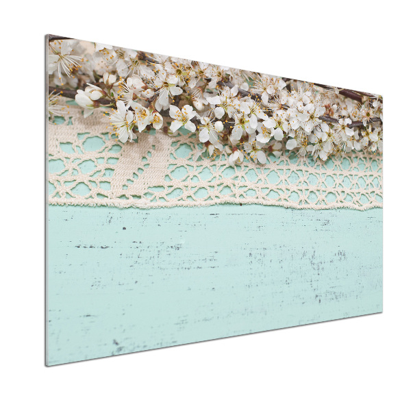 Glasrückwand für die küche Kirschblüten