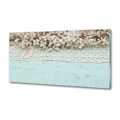 Glasrückwand für die küche Kirschblüten