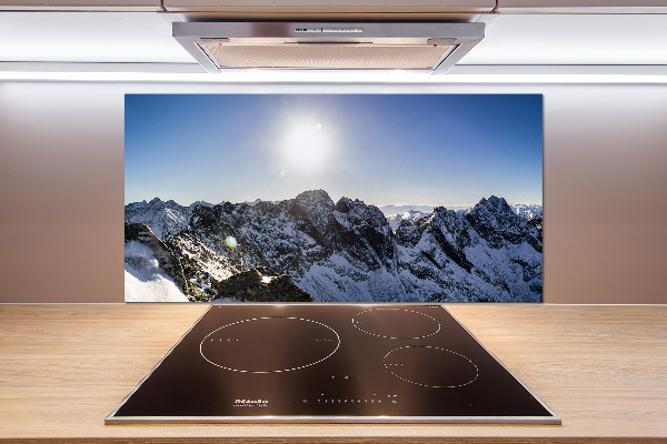 Platte für Küchenrückwand Winter in den Tatra-Bergen