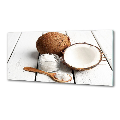 Glasrückwand für die küche Kokosnussöl