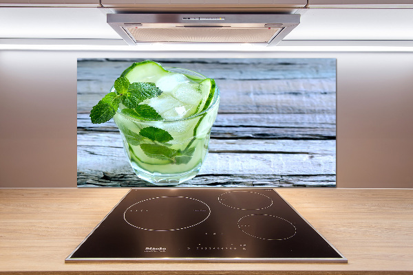 Glasrückwand für die küche Gurkenwasser