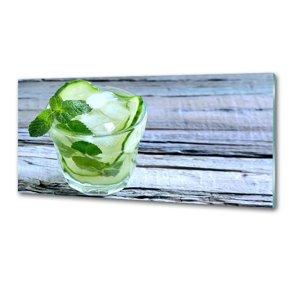 Glasrückwand für die küche Gurkenwasser