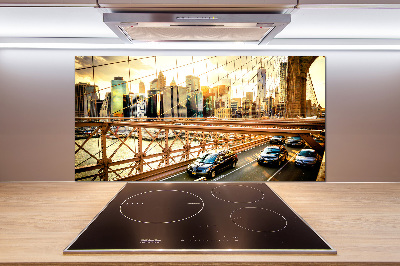 Glasrückwand für die küche Brooklyn Bridge