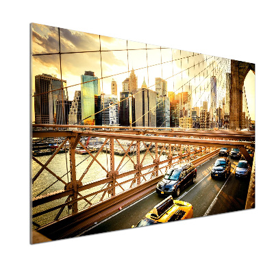 Glasrückwand für die küche Brooklyn Bridge