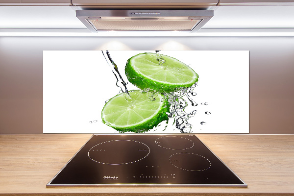 Glasrückwand für die küche Limetten und Wasser