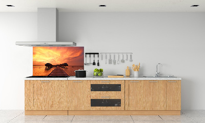 Glasrückwand für die küche Bungalows auf den Malediven