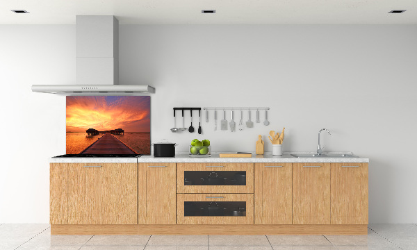 Glasrückwand für die küche Bungalows auf den Malediven