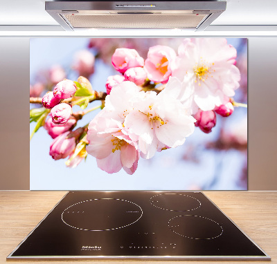Platte für Küchenrückwand Kirschblüten