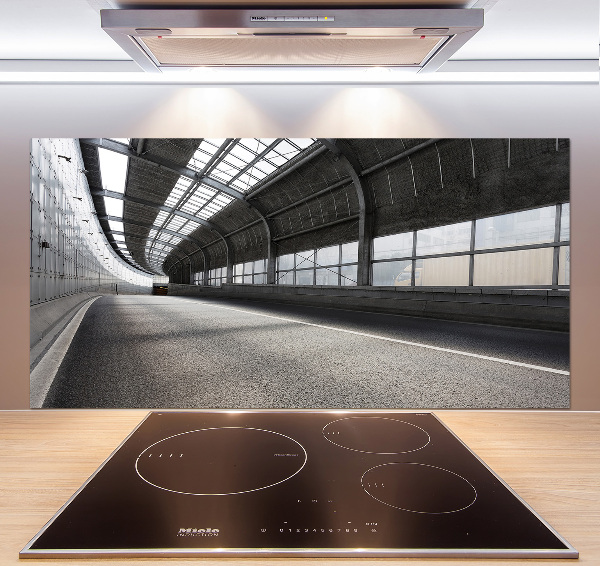 Küchen wandpaneel Straße im Tunnel