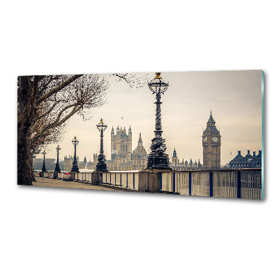 Glasrückwand für die küche London im Herbst