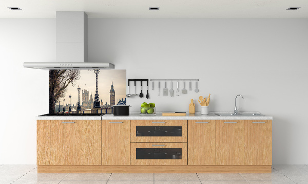 Glasrückwand für die küche London im Herbst