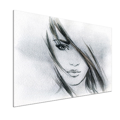 Platte für Küchenrückwand Porträt einer Frau