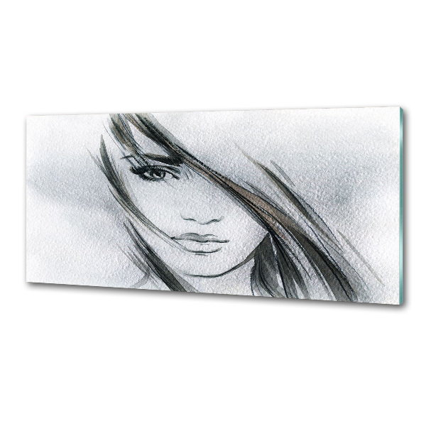 Platte für Küchenrückwand Porträt einer Frau