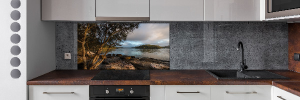 Platte für Küchenrückwand Ein Baum am Fluss
