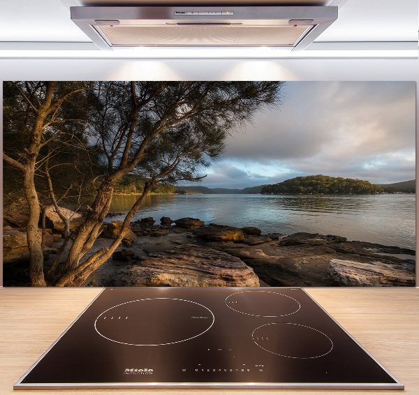 Platte für Küchenrückwand Ein Baum am Fluss