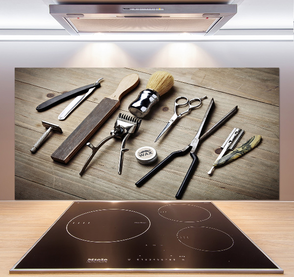 Glasrückwand für die küche Herrenfriseur