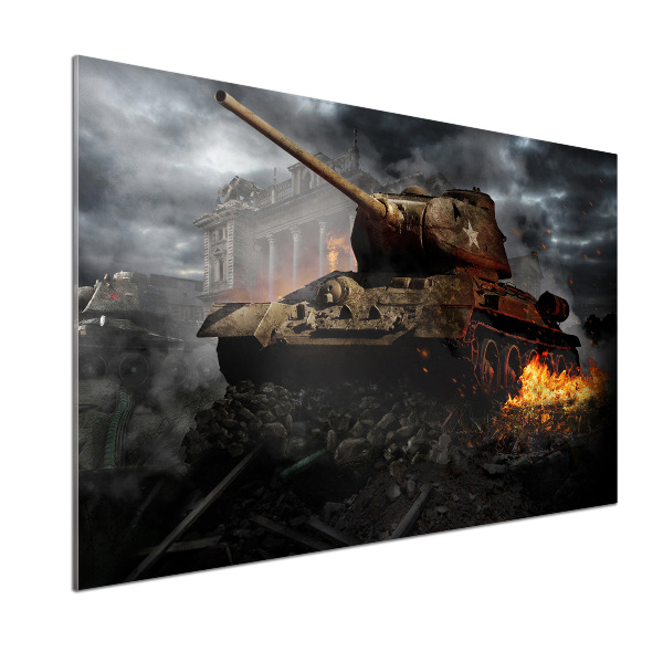 Glasrückwand für die küche Tank