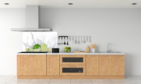 Platte für Küchenrückwand Limetten und Wasser
