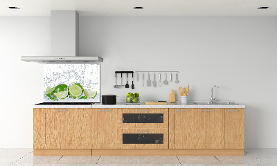 Küchen wandpaneel Limetten und Wasser