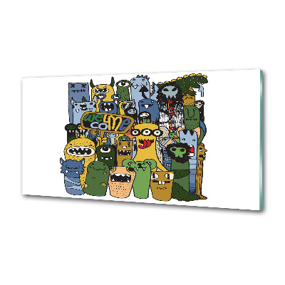 Glasrückwand für die küche Verrückte Monster