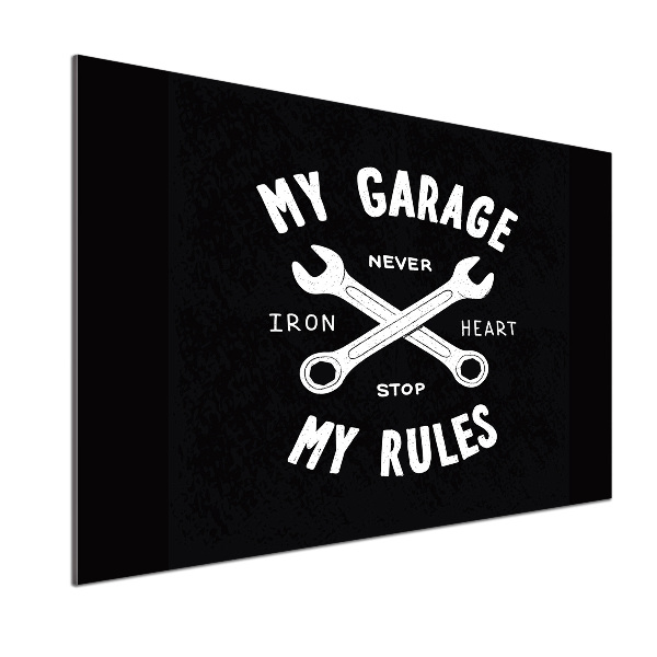 Platte für Küchenrückwand Meine Garage