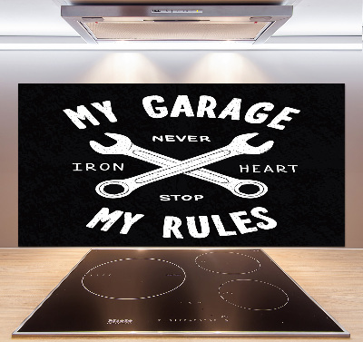 Platte für Küchenrückwand Meine Garage