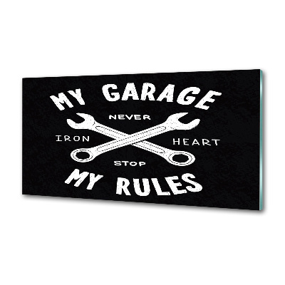 Platte für Küchenrückwand Meine Garage