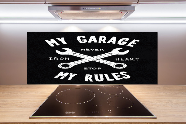 Platte für Küchenrückwand Meine Garage