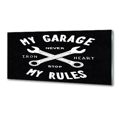 Platte für Küchenrückwand Meine Garage