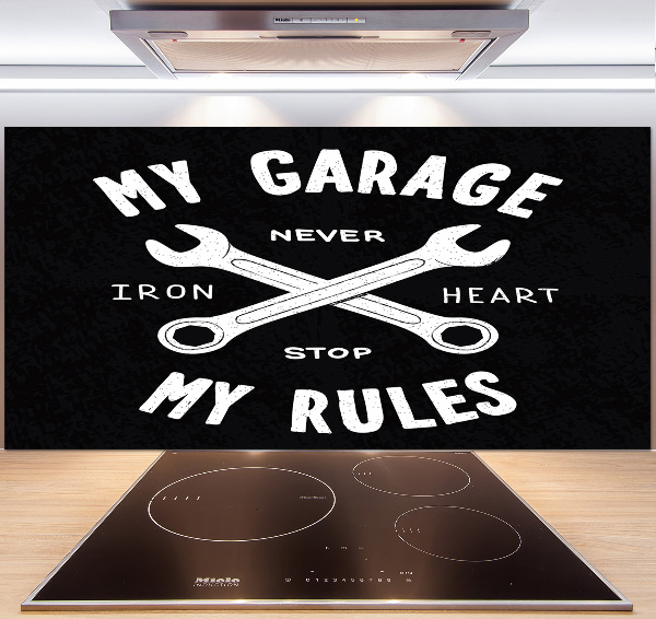 Platte für Küchenrückwand Meine Garage