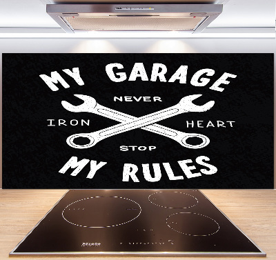 Platte für Küchenrückwand Meine Garage