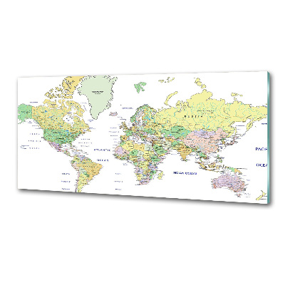 Küchen wandpaneel Weltkarte