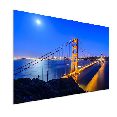 Glasrückwand für die küche San Francisco Brücke