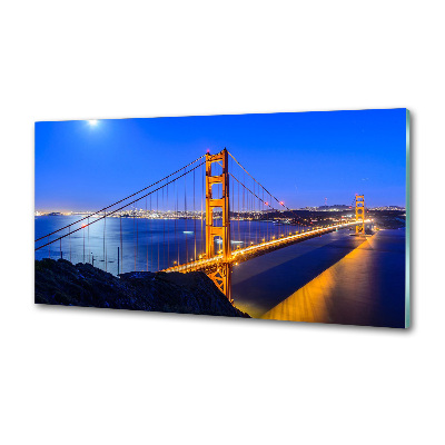 Glasrückwand für die küche San Francisco Brücke