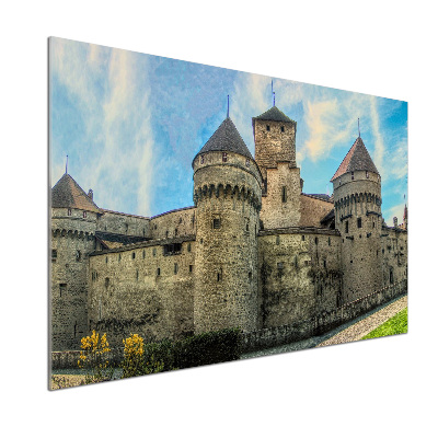 Küchen wandpaneel Ein Schloss in der Schweiz