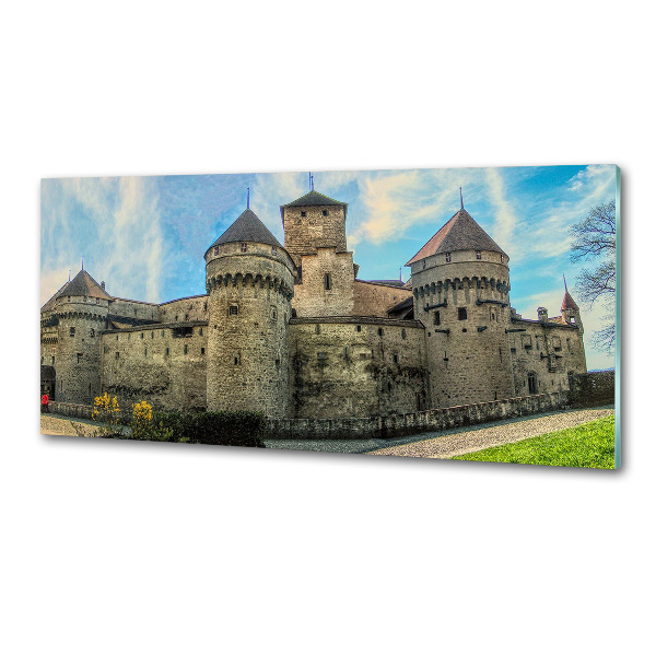 Küchen wandpaneel Ein Schloss in der Schweiz