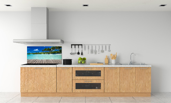 Glasrückwand für die küche Tropischer Strand