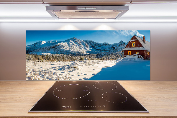 Glasrückwand für die küche Ein Ferienhaus in den Bergen