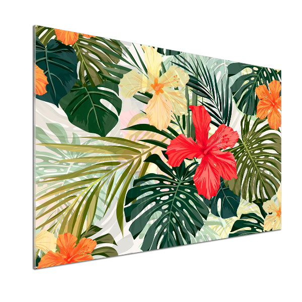 Küchen wandpaneel Hawaiianische Blumen
