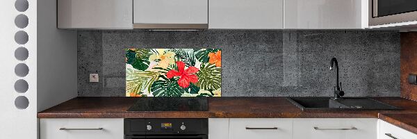Küchen wandpaneel Hawaiianische Blumen