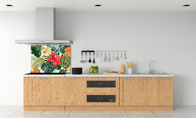 Küchen wandpaneel Hawaiianische Blumen