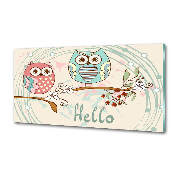 Küchen wandpaneel Eulen