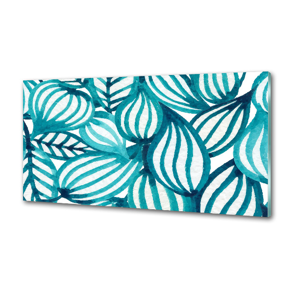 Glasrückwand für die küche Blumenmuster