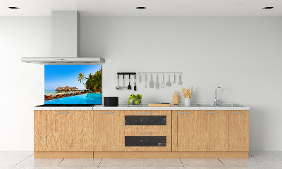 Platte für Küchenrückwand Schwimmbad auf den Malediven