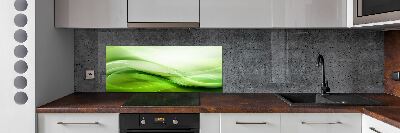 Küchen wandpaneel Hintergrund mit grünen Wellen